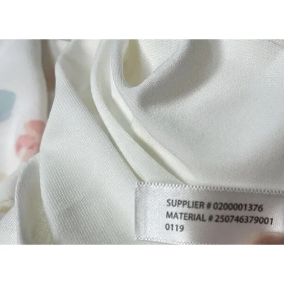 Lauren Ralph Lauren Women's Floral Crepe Dress White Size 8 Long Length - Picture 6 of 10